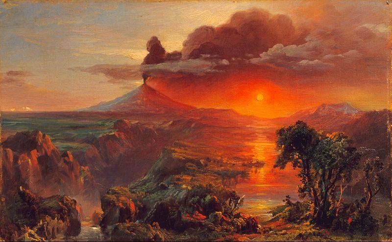 Frederic Edwin Church Oil Study of Cotopaxi Frederic Edwin Church oil painting image